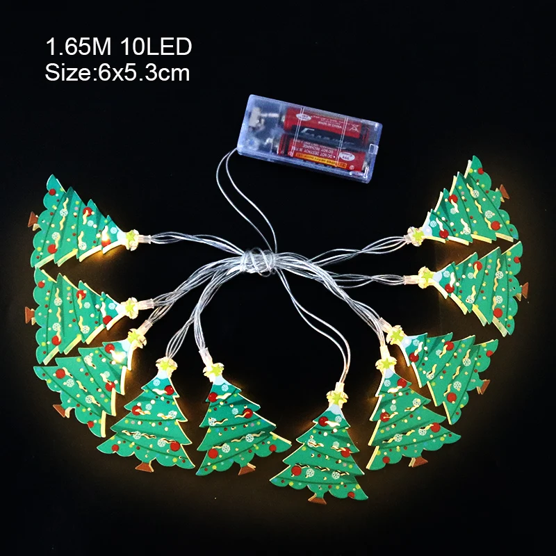 

1.65m Chrsitmas Decoration Santa Claus Xmas Tree LED String Lights Festival Party decoration for home Xmas Tree Ornament Garland