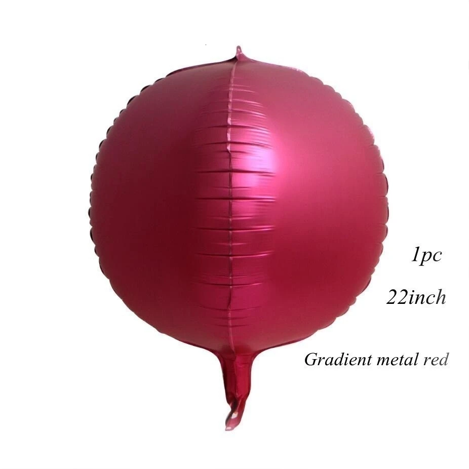 Gradient metal red 1 шт. 18/22 дюйма металлические звезды и сердце 4D диско градиент цвета шары для свадьбы и дня рождения вечерние детские Душ Декор реквизит для фотосессии принадлежности - Цвет: Gradient metal red