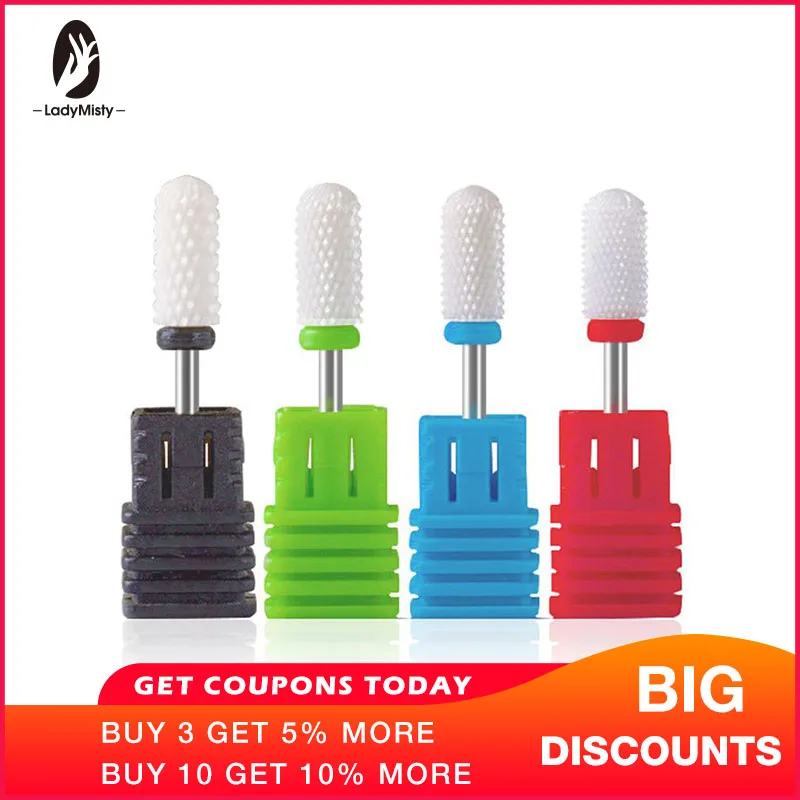 Ladymisty 1 шт. электрическое керамический сверло для ногтей педикюрная машина