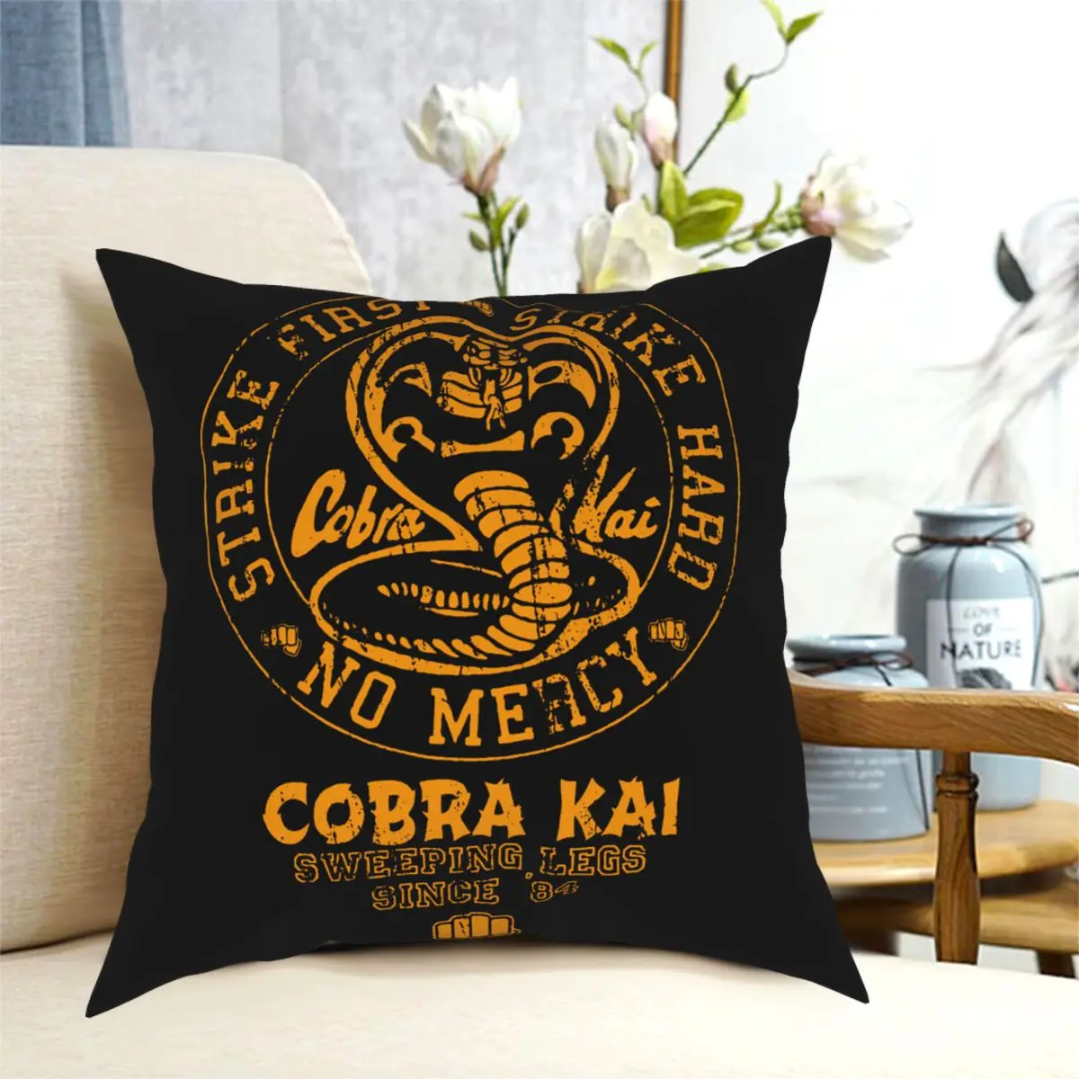 

Cobra Kai Pillowcase Printing Polyester Cushion Cover Decorative Karate Kid Pillow Case Cover Home Wholesale 45X45cm