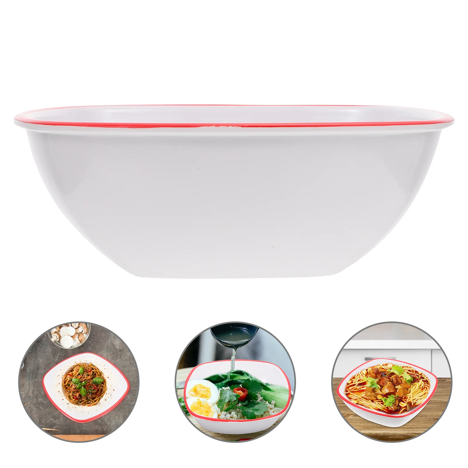 

1pc Creative Melamine Tableware Restaurant Food Serving Bowl Retro Dish