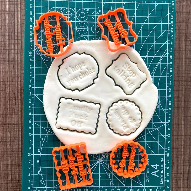 4 шт. 2021 новые формочки для печенья с хорошими пожеланиями Кондитерские