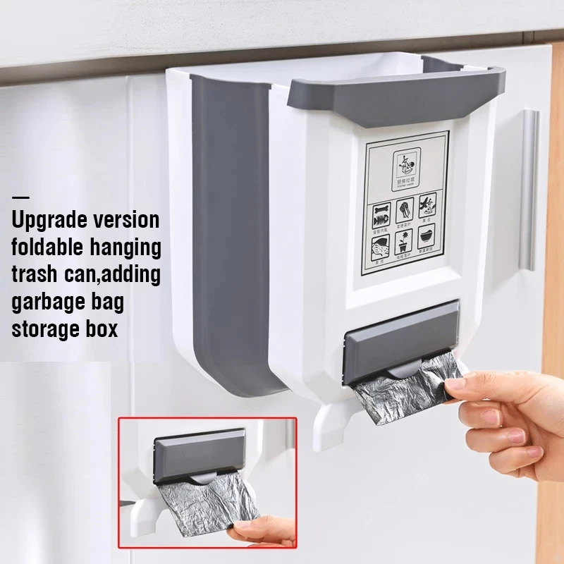 Пластиковая Складная мусорная корзина на дверь шкафа 10 л|Мусорные баки| |