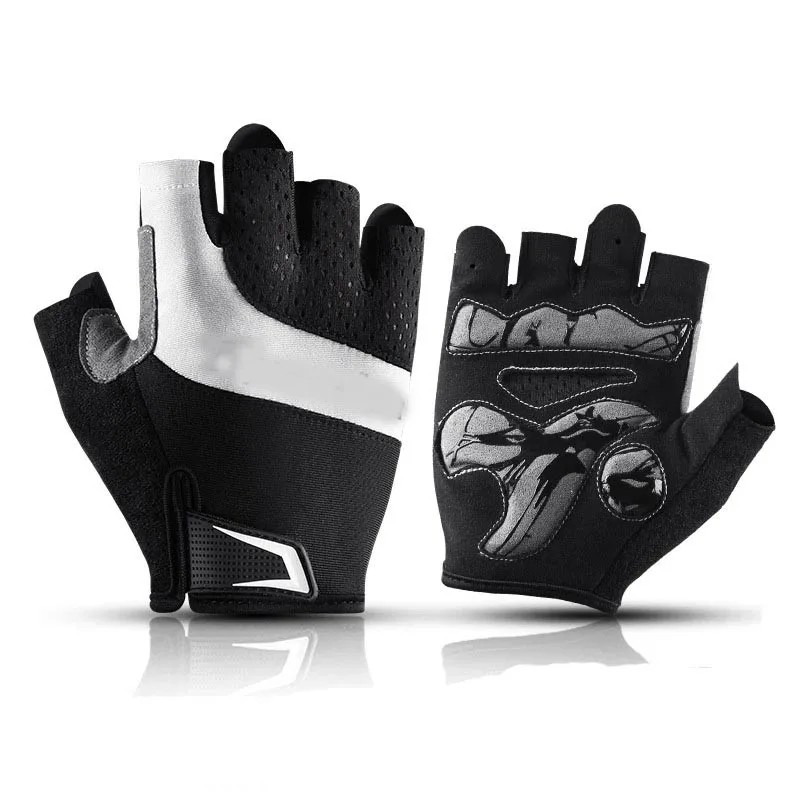 

Перчатки для велоспорта на открытом воздухе, амортизирующие перчатки с открытыми пальцами, Нескользящие дышащие Спортивные Перчатки для ф...