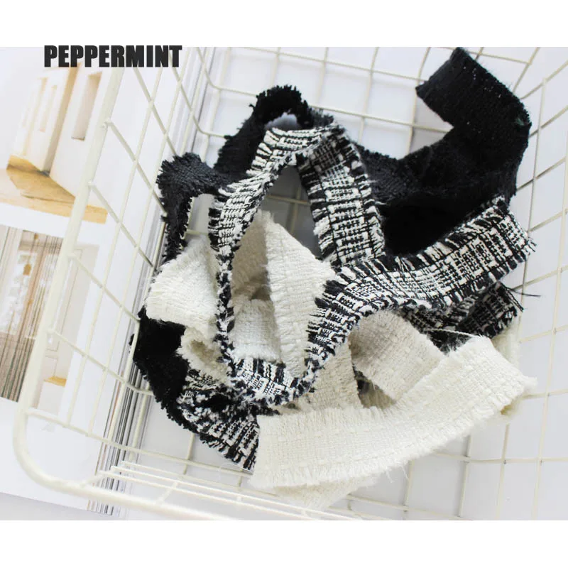 Твидовая тесьма с бахромой 1 ярд 30 мм тканый кружевной аксессуар для шитья одежды