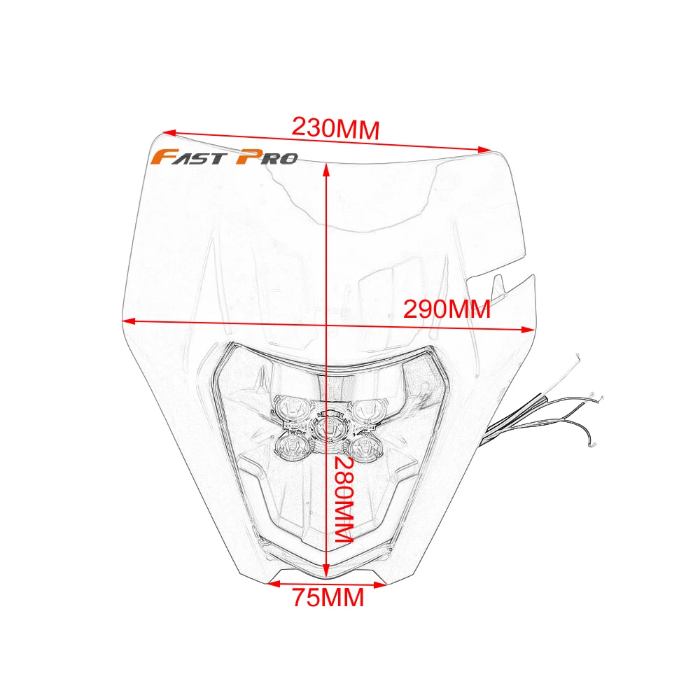 

Motorcycle LED Headlight Headlamp Head Lamp Light For KTM EXC EXCF SX SXF XC XCF XCW XCFW TPI 125 150 250 300 350 450 530 MX ADV