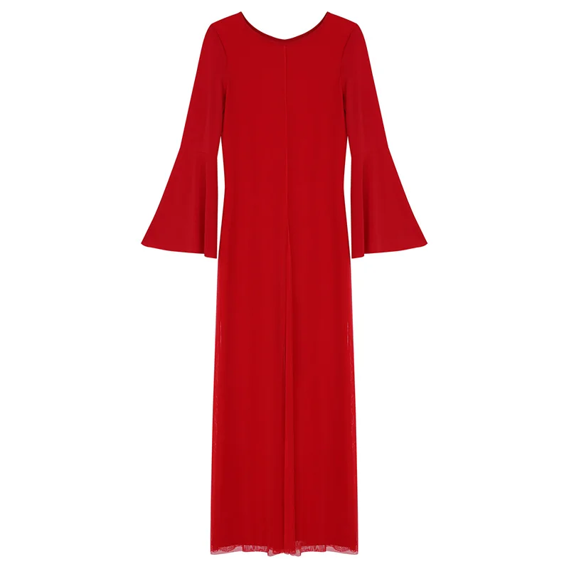 Женское танцевальное платье ChicTry с длинными расклешенными рукавами балетное