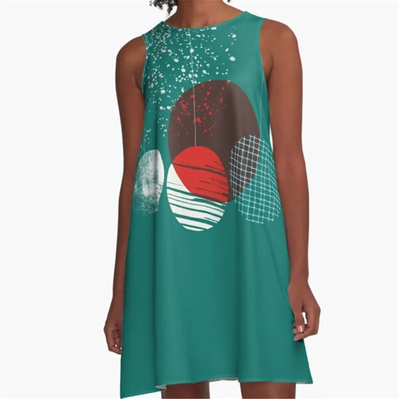 

Fashion Women summer dresses Ginkgo Leaves grey Printed A-Line Boho Dress for women harajuku Sexy ladies mini short beach dress