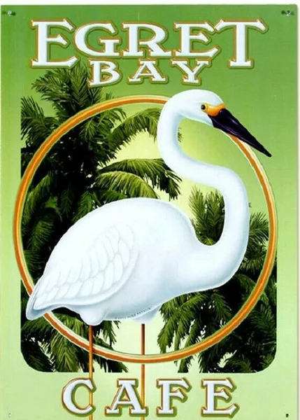 

EGRET BAY CAFE TIN SIGN