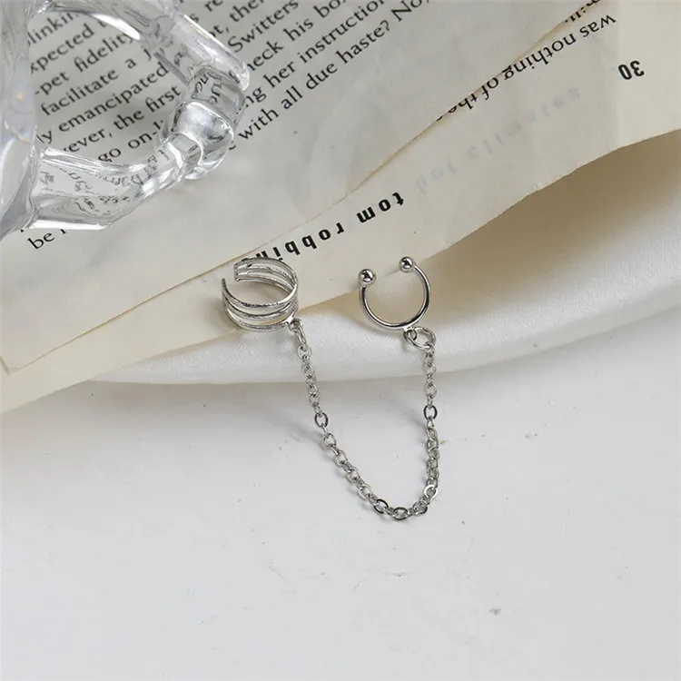 

New bone clip Korean fashion neutral earrings temperament ladies earrings ins tide no pierced women