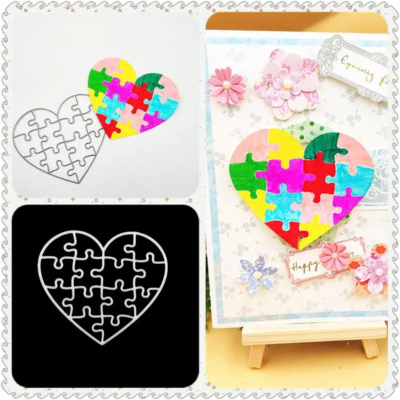День Святого Валентина Love puzzle металлические режущие штампы трафарет для