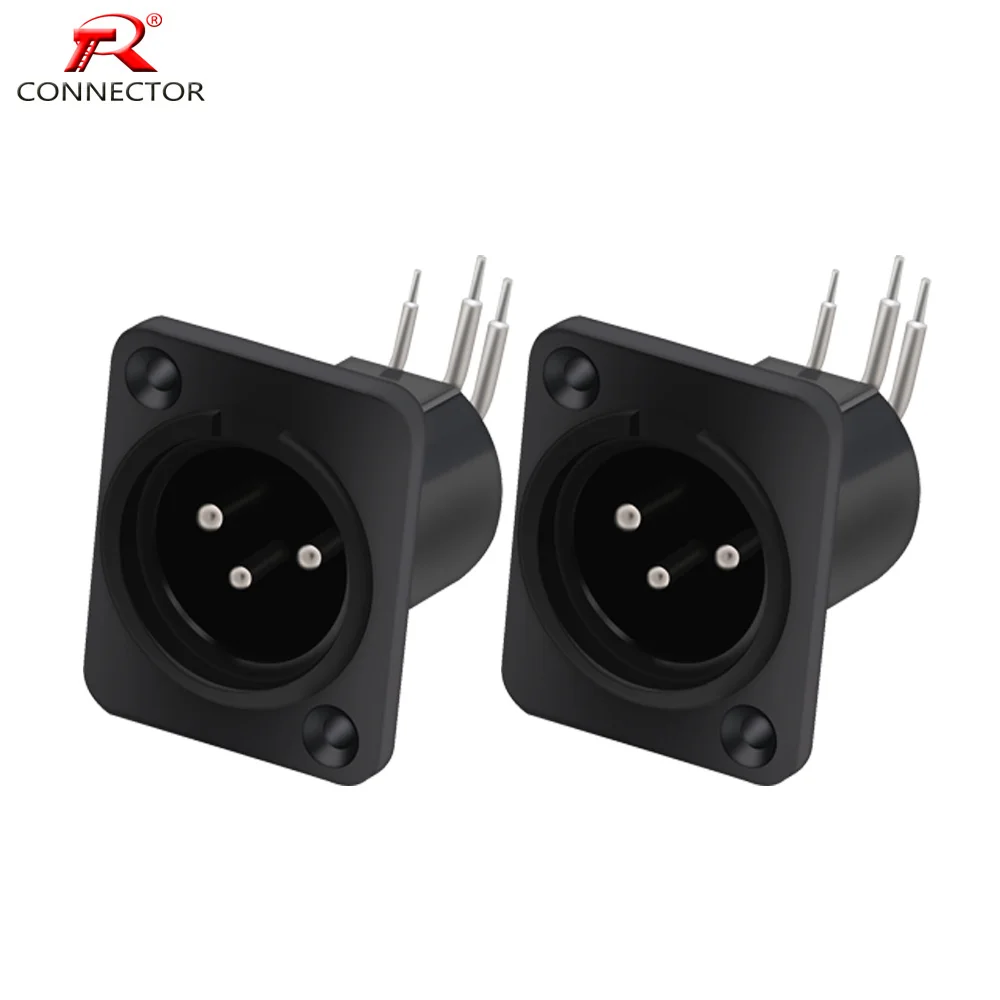 Панельное крепление 3 контактный разъем XLR штекер микрофона xlr для сценического