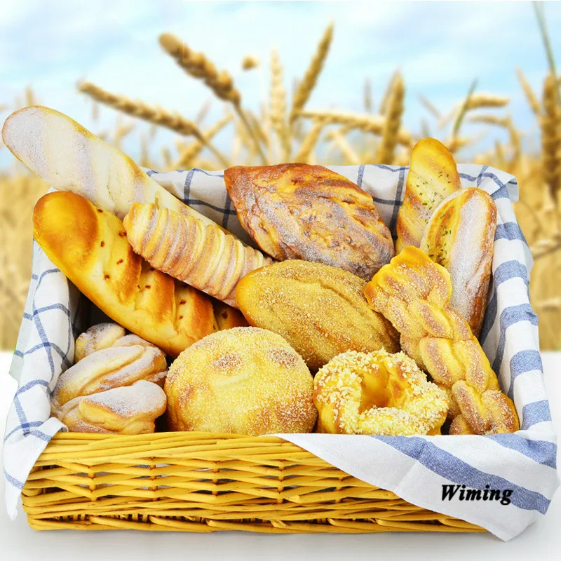

Bread Simulation Model Artificial food cake store dessert shop supermarket kitchen decor photo props fake Bread cake toast