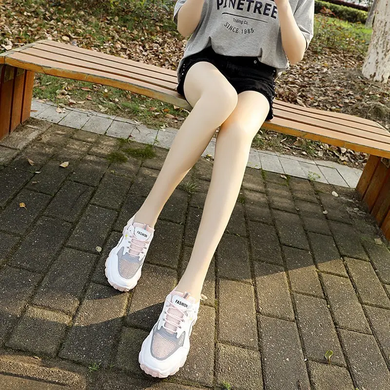 

OMYI Summer Autumn Ladies Casual Shoes Fashion Breathable Walking Mesh Lace Up Flat Shoes 2021 Women Sneaker Vulcanized Shoes