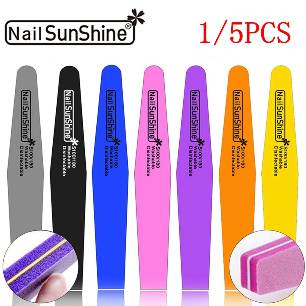 Двухсторонние пилки для ногтей горячая распродажа 1 шт. буфер 100/180 триммера