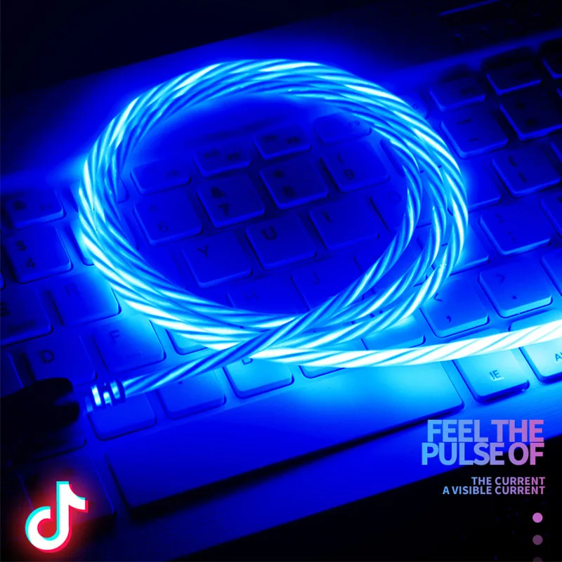 Кабель зарядный со светодиодной подсветкой Micro usb Type-C 1 м | Мобильные телефоны и