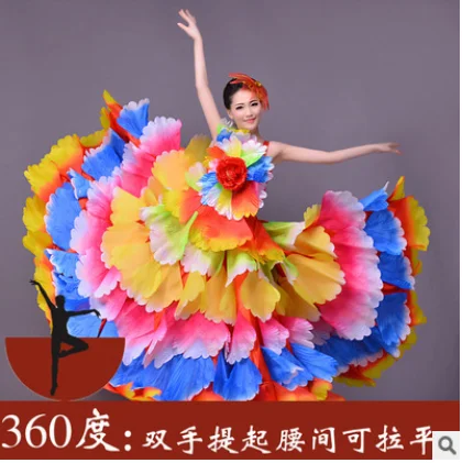 2022 Платье Фламенко танцевальная Цыганская юбка женская модель в Испании большой