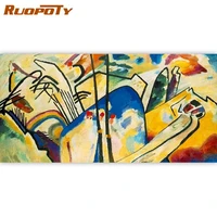 ruopoty frame famous picture diy painting by numbers abstract acrylic canvas painting for living room home decoration 60x120