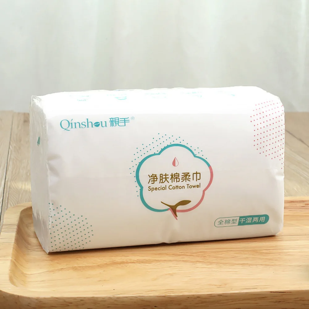 

1 Pack Disposable Removable Non-woven Facial Towel Thick Cleansing Wet and Dry Makeup Remover Tissue(100 Sheets)