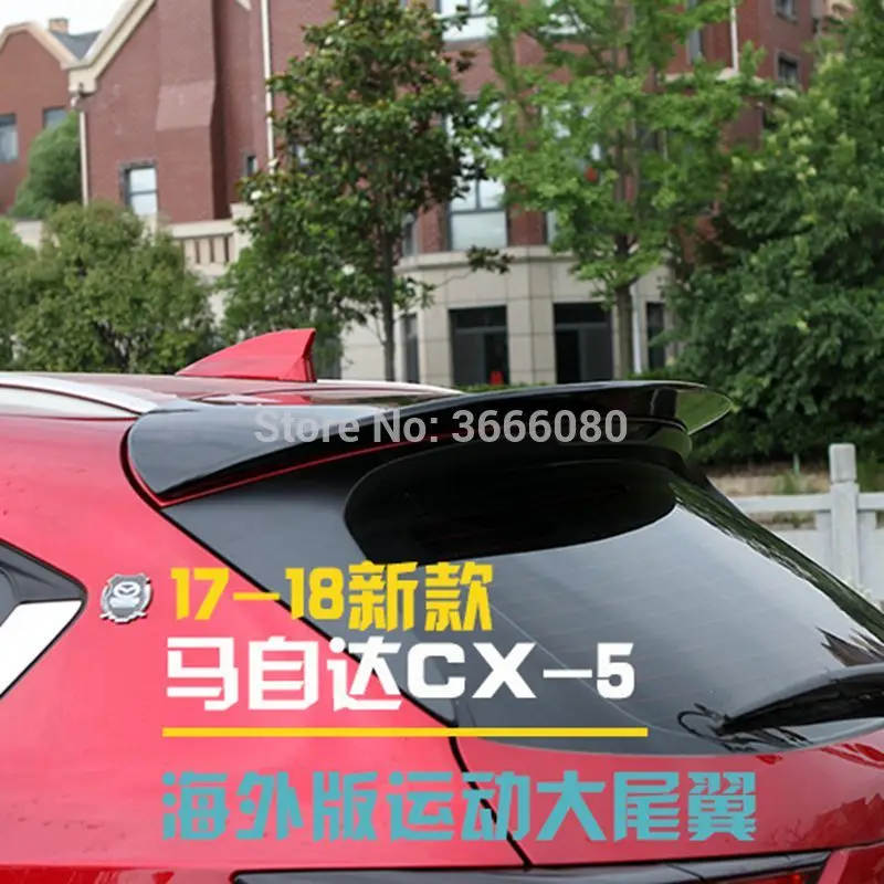 Для Mazda CX-5 CX5 2017 2018 2019 АБС-пластик Неокрашенный цвет грунтовки задний спойлер на