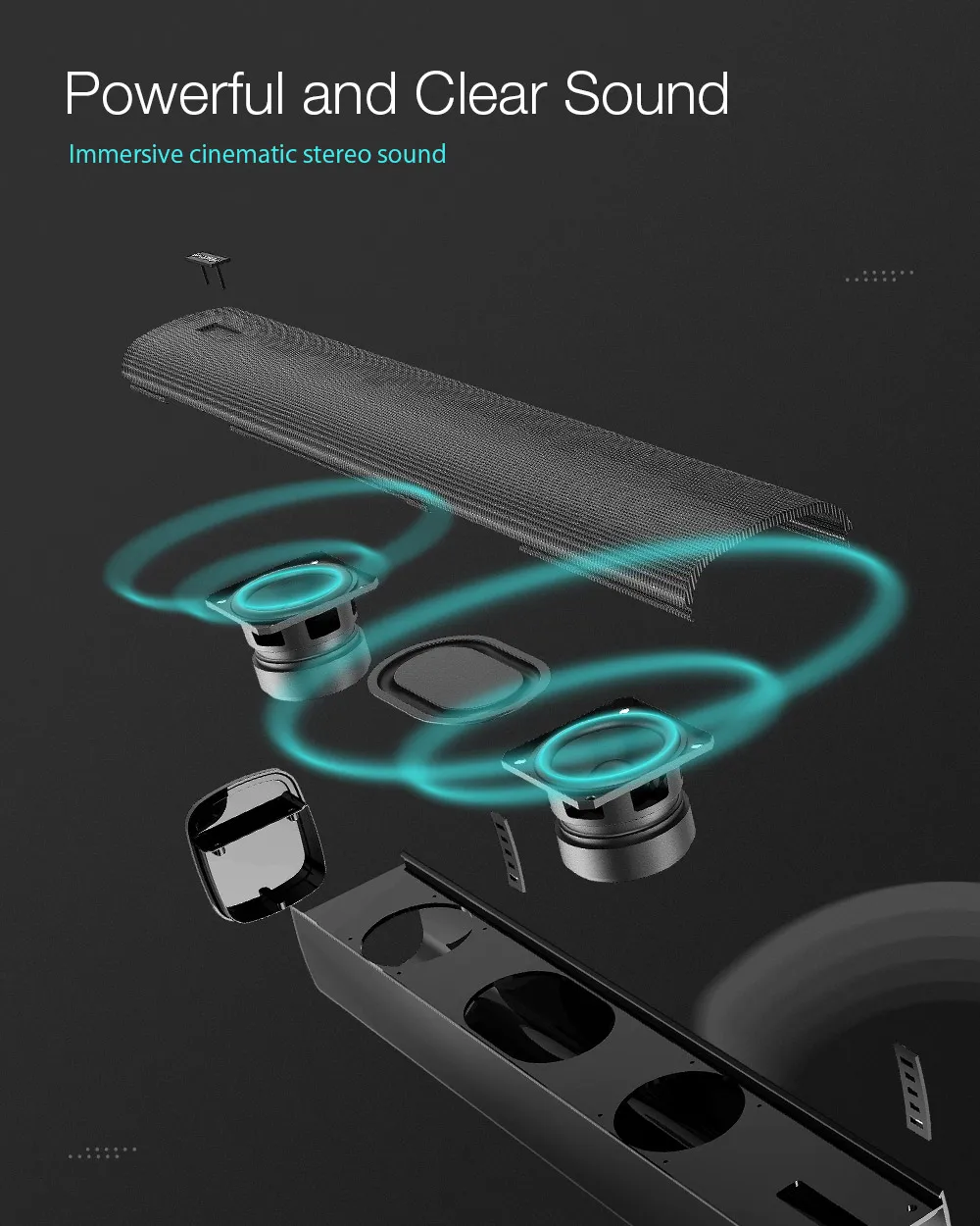 Динамик Blitzwolf BW-SDB0 Pro 10 Вт 2200 мАч Мини bluetooth Саундбар для настольных ПК с стереозвуком уникальный дизайн динамик s