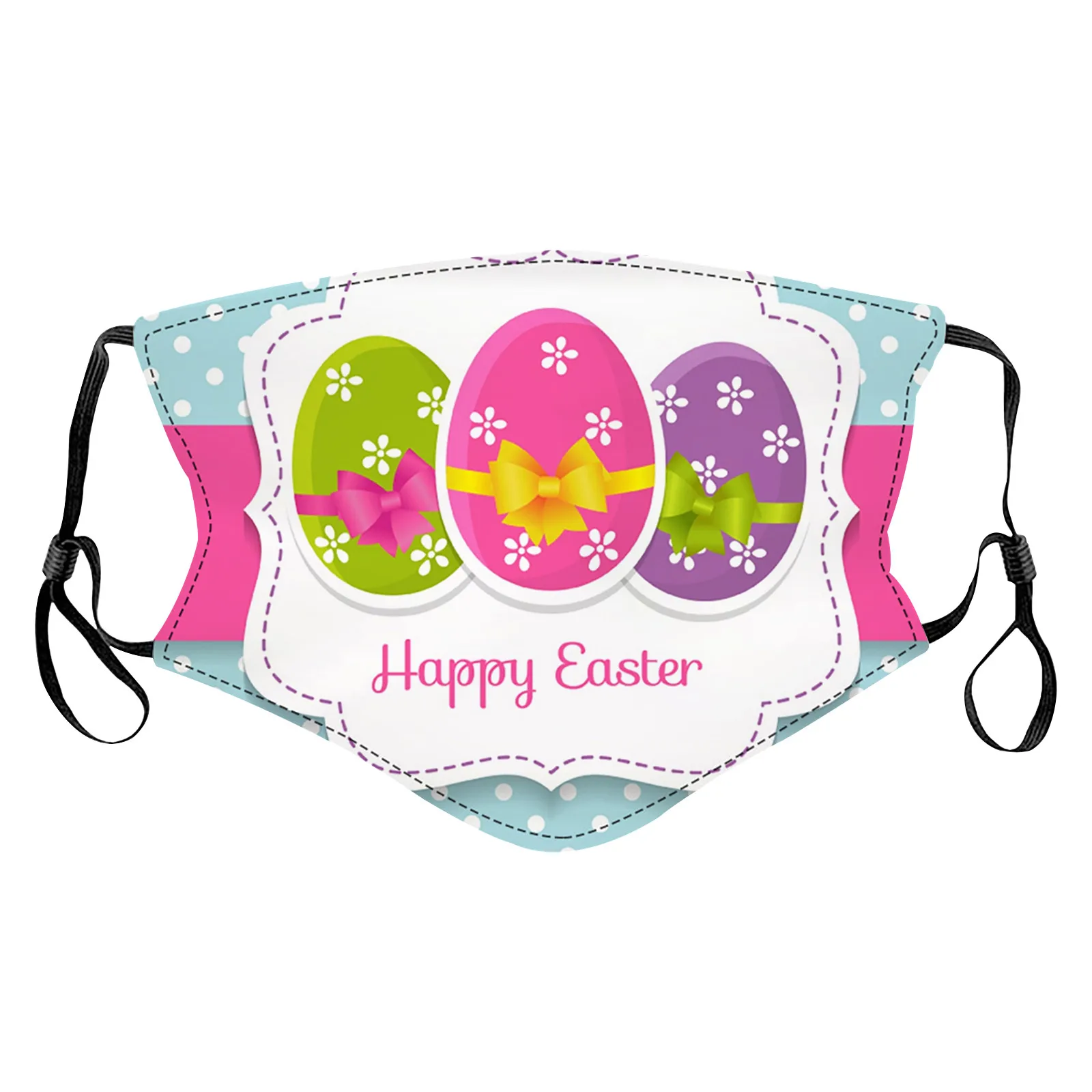

Mascarillas Easter Theme Washable Mask Adult Insertable Filter Fashion Floral Printing Face Mask Anti Dust