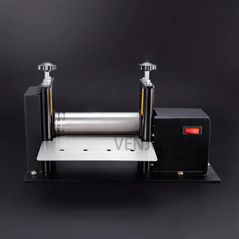 

Electric small leather draw machine, manual glue dispenser machine, leather press laminating machine