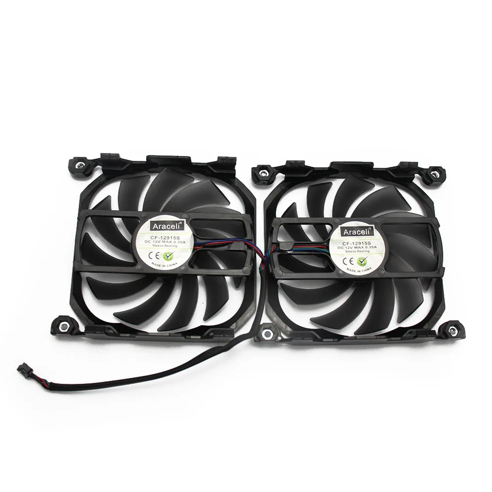 2 шт./лот 4Pin CF 12915S охлаждающий вентилятор GPU для INNO3D GTX 1080 Ti 1070 Ti 1060X2 V2 Графика видео охлаждения карт в качестве замены