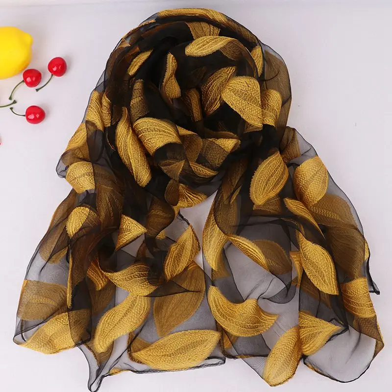 Шарф срезанный цветок шарф из искусственного шелка органза женский четыре