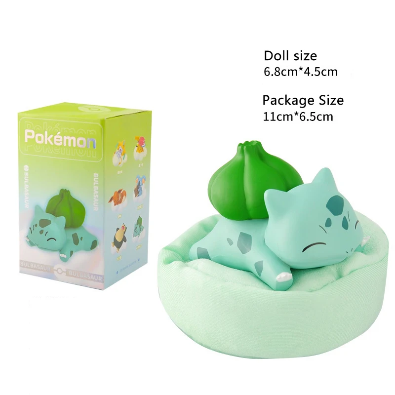 Genuine Pokemon Starry Dream Cartoon Anime Figure Model With Plush Base Pikachu Eevee Bulbasaur Snorlax Jirachi Komala Doll Toy | Игрушки и