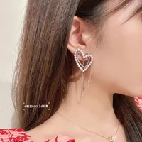 heart shaped earrings ear clip 925 sterling silver high quality inlaid zircon party style fashion womens exquisite jewelry