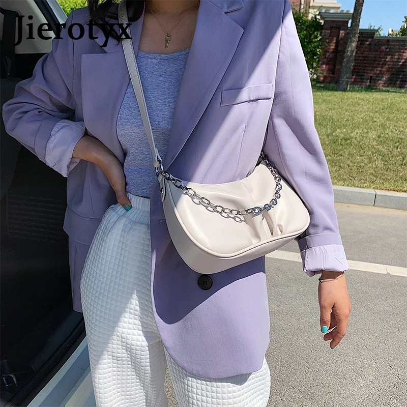 JIEROTYX Luxury Women Fashion Crossbody Bag Metal Chain Strap Shoulder Bags Small Square Handbag For Female 2020 New Sac A Main | Багаж и