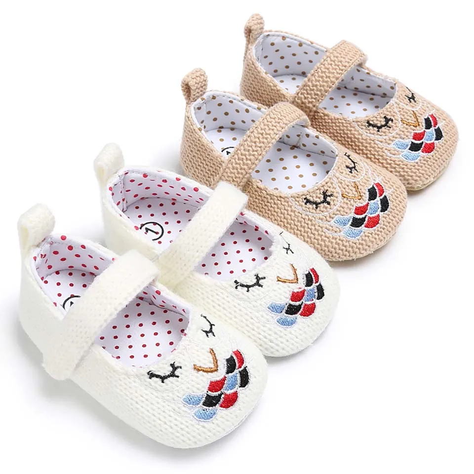 

Cute Baby Shoes Girls First Walker Newborn Soft Sole Prewalker Infant Cotton Mary Jane Princess Crib Shoes Spring Autumn 0-18M
