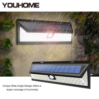 led solar lights outdoor pir motion sensor wall lamp waterproof sunlight powered for garden front door garage fence street light