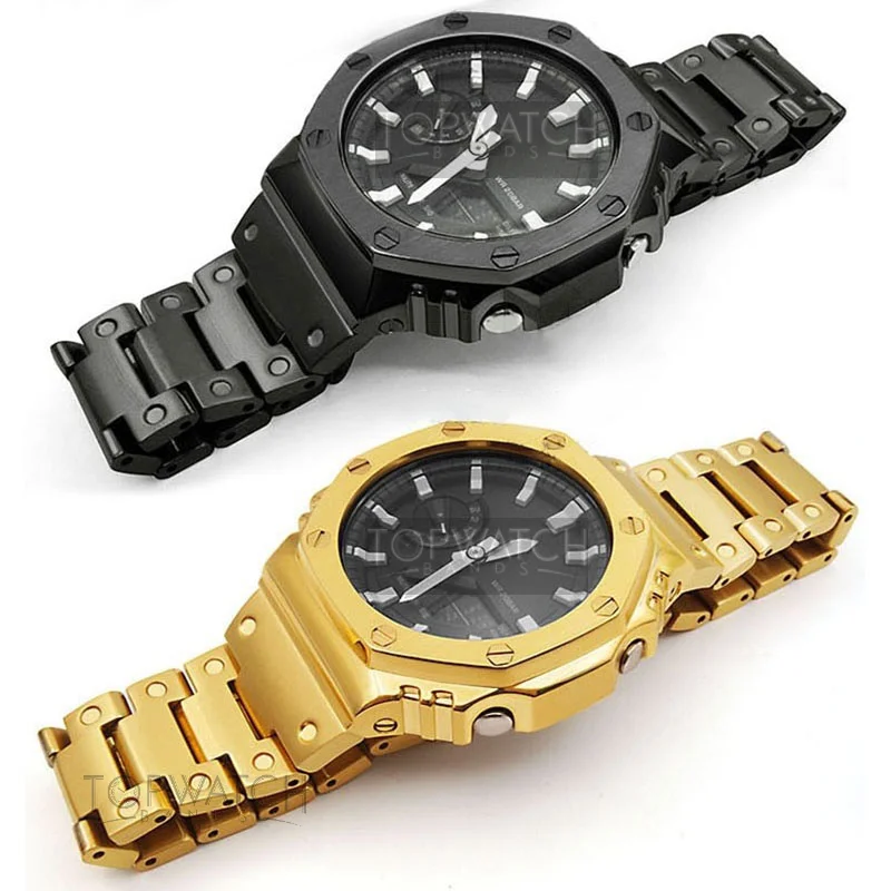 Камуфляжный чехол для часов GA2100 металлический ремешок GA2110 из нержавеющей стали