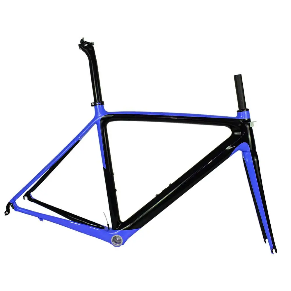 Blue Color Spcycle 700C шоссейный углеродный руль велосипеда BSA гоночный дорожный руль для велосипеда, углеродный рама вилка стойка сиденья Размеры 50/53/55 см Гарантия 2 года - Цвет: Blue Color