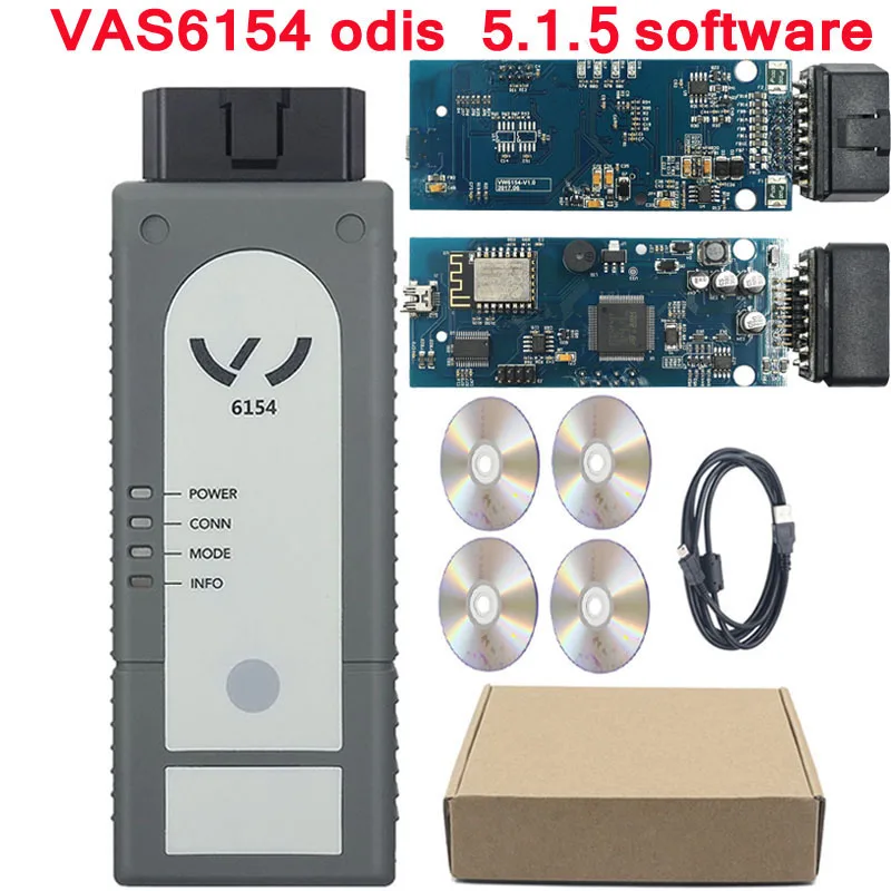 Новейший Odis 5.1.5 VAS 6154 полный чип ODIS V5.1.5 WiFi 5054A OBD2 диагностический инструмент для Au di