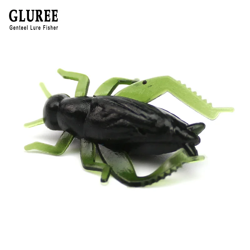 Мягкая рыболовная приманка GLUREE для крикета 1 шт. 2 5 см искусственная из ПВХ