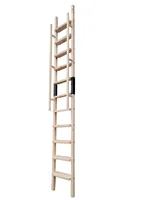 Knotty Pine Wood Ladder with Glab Handle Sliding Library Roller Ladder,Fit # XJW-LADDER Rolling Hardware