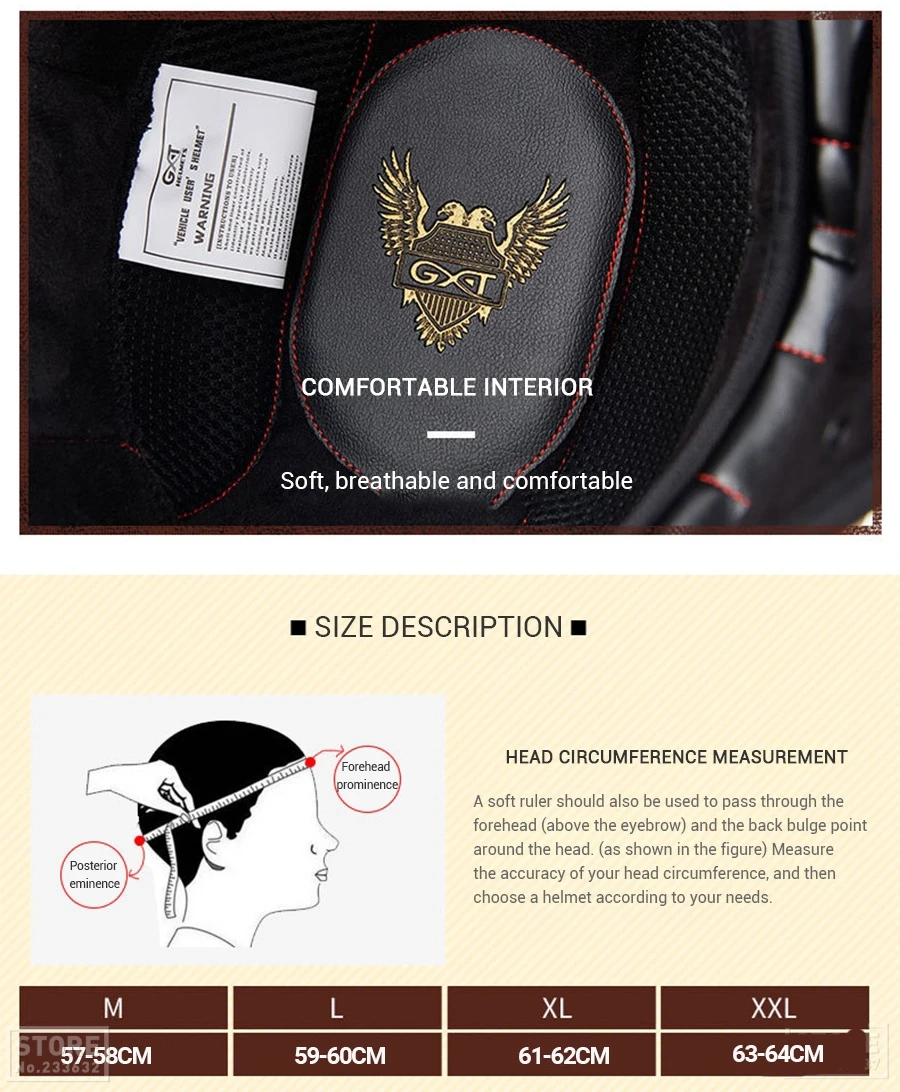 

GXT DOT Retro Motorcycle Helmet Men Women Moto Helmet Summer Open Face Scooter Biker Motorbike Riding Helmet Certification MT-4