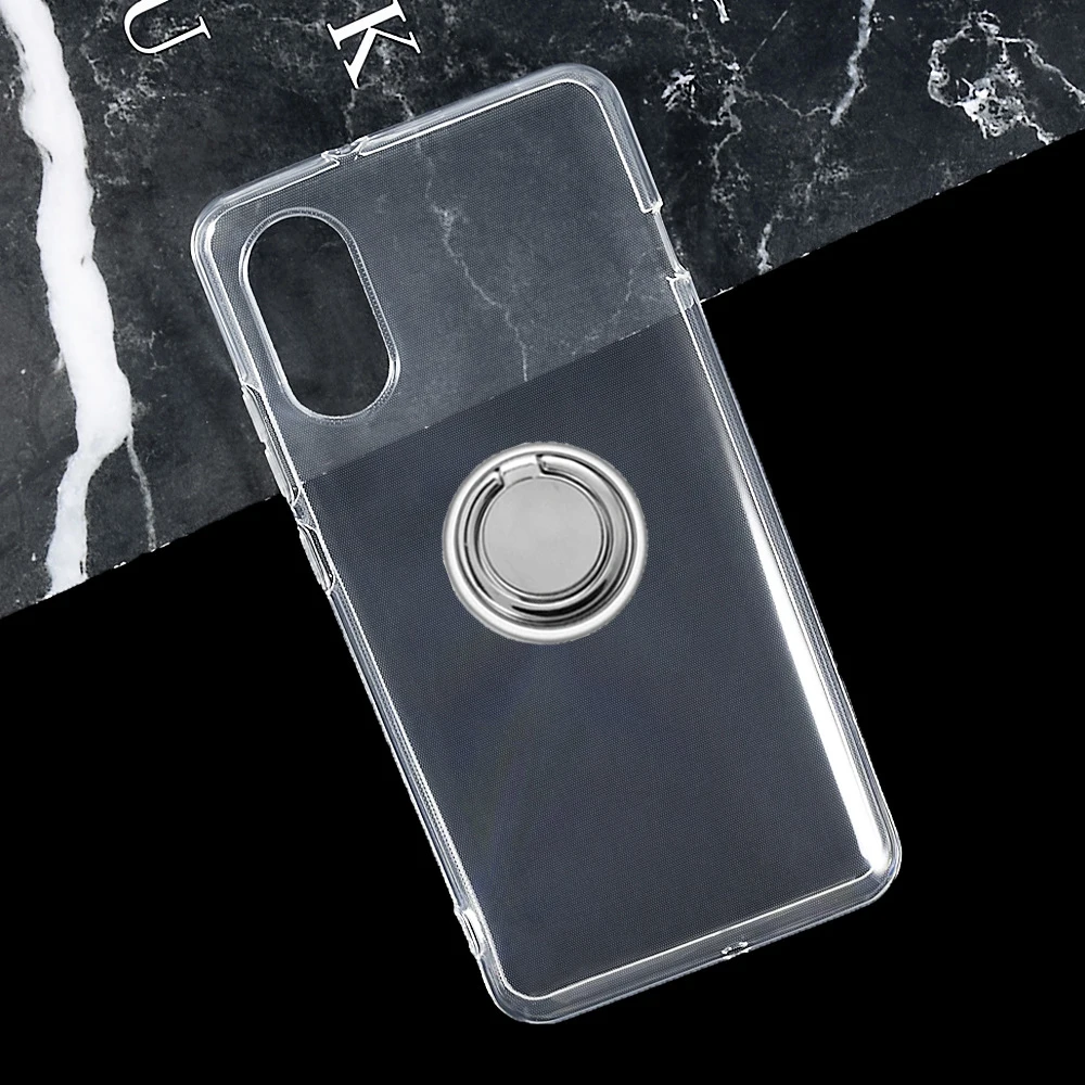 

For ZTE Blade A31 Plus 6" 2021 Back Ring Holder Bracket Phone Cover TPU Soft Silicone Case On A31Plus