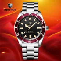 benyar 2022 mechanical mens watches top brand luxury fashion stainless steel waterproof automatic watch men luminous sport clock