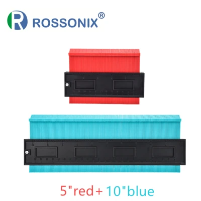 5 inch red-10 blue ROSSONIX 5 дюймов 10 дюймов форма контурный манометр Дубликатор пластиковый профиль копировальный манометр деревянная маркировка обмотка труб плиточный ламинат инструмент - Цвет: 5 inch red-10 blue