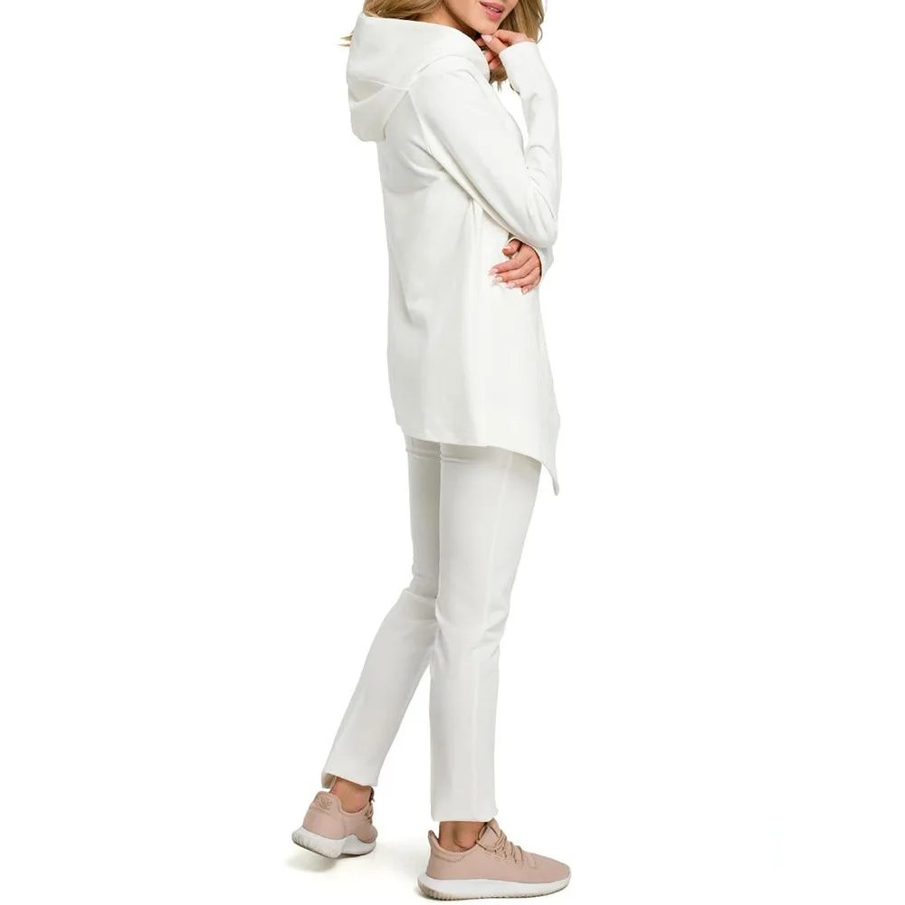 

Plus Size Women Coats 2019 New Arrive Womens Irregular Solid Color 3xl Hooded Coats Autumn And Winter Female Outwear Zipper Coat