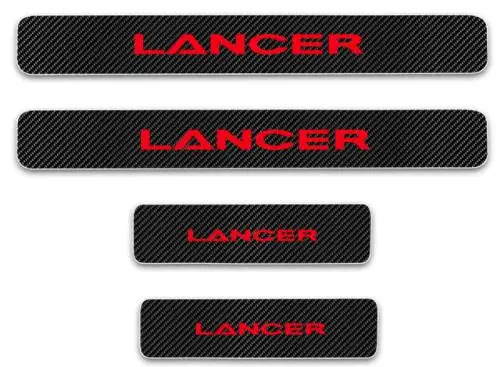 Наклейка для автомобиля Mitsubishi LANCER защитная Накладка на порог двери Виниловая