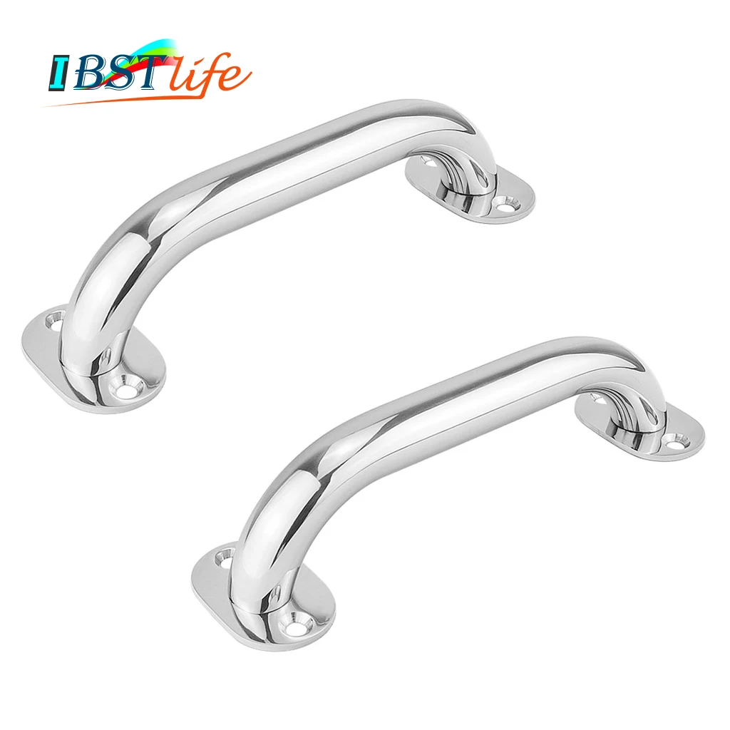 

2PCS Marine Grade 316 Stainless Steel Grab Handle Door Handrail Grip Rail Grab Bar Handle Boat Yacht Marine Bathroom