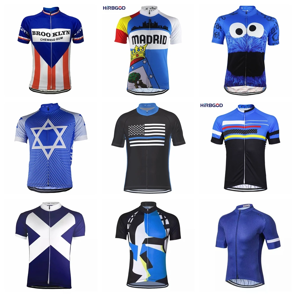 

Футболка HIRBGOD мужская с коротким рукавом, синяя спортивная майка для горных велосипедов, HI057