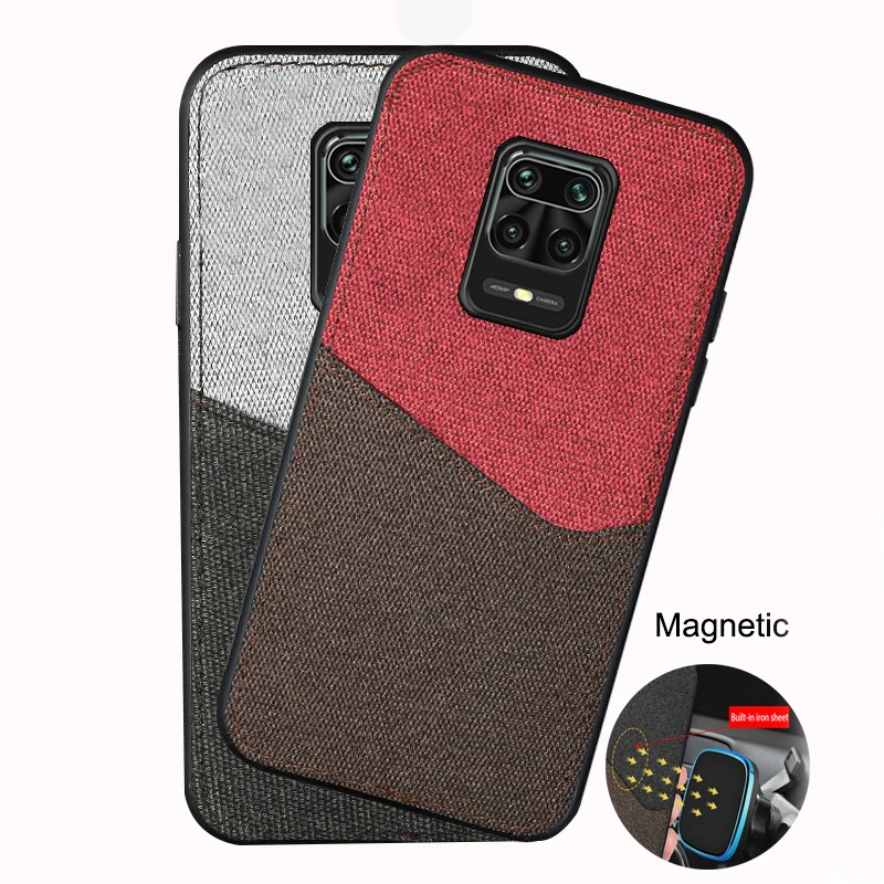 

Business Canvas Card Case For Xiaomi redmi note 9s 8pro 8t 4x mi note10 card slot shockproof magnetic back cover coque man funda
