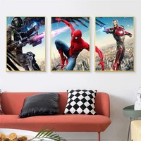 anime marvel avengers superhero posters prints iron man canvas painting wall art disney picture boy gift bedroom home decoration