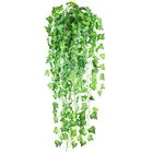 Искусственное растение, подвесной ротанговый листья, ветки, наружное украшение для сада и дома, пластиковые искусственные шелковые листья, зеленые искусственные растения